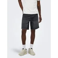 ONLY & SONS Jeansshorts ONSEDGE PERF WB 6968 DOT DNM SHORTS NOOS Baumwollmischung, straight fit