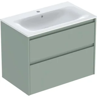 Geberit Renova Plan Set Möbelwaschtisch schmaler Rand, mit Unterschrank, zwei, 504040IK8 504040IK8