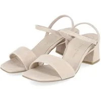 Paul Green Paul Green 6183-009 Damen Rauleder beige Sandalette