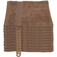 Julie Julsen Waschhandschuh 10-Waschhandschuh-Pastell Braun-Waschhandschuh 15 x 21 cm, (10-St)