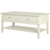 loft24 Couchtisch Franklin, Wohnzimmertisch mit 2 Schubladen, Landhaus, Breite 104,5 cm