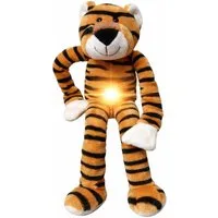 soma Kuscheltier Plüsch Nachtlicht Kuscheltier Tiger 34 cm mit LED Bauchlicht (Set, 1-St., Geschenk-Set), Sanft leuchtendes LED Nachtlicht im Bauch – weiches Kuscheltier