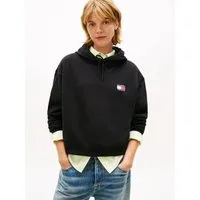 Tommy Jeans Kapuzensweatshirt TJW RLX SH WAVY FLAG HOODIE im Relaxed Fit, Baumwoll-Qualität
