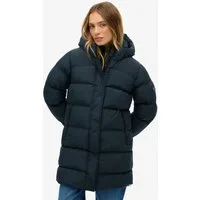 Superdry Steppjacke HOODED SPORTS PUFFER MID JKT mit hochschließendem Kragen, aus Polyester und Kunstfaser, Relaxed Fit