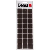 Beast Möbelfuß 24 selbstklebende Filzgleiter 28x28mm schwarz Möbelgleiter Satz, (24-St), selbstklebend