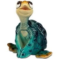 formano Dekofigur Schildkröte Harry blau sitzend 9 cm Kunststein glänzend (1 St)