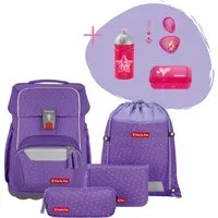 Step by Step Schulranzen BASIS „Purple Konfetti“, 7-teilig, lila (4-teilig, 7-tlg)