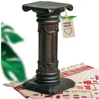 livasia Dekosäule Balinesische Säule aus Holz mit Schnitzerei, antik, handgefertigt