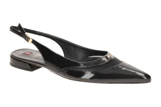 H?gl 1916 0100 Schwarz Damen Sling Pumps Jessica aus Echtleder - Glattleder