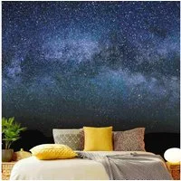 Bilderdepot24 Fototapete Natur Leuchtende Sternenhimmels Weltall Weltraum Nachthimmel, Glatt, Matt, (Vliestapete inkl. Kleister oder selbstklebend), Wohnzimmer Schlafzimmer Küche Flur Motivtapete Vliestapete Wandtapete