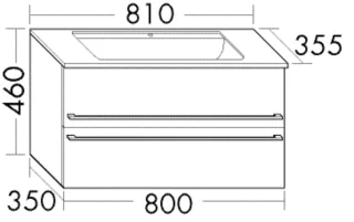Burgbad Mineralguss-Waschtisch+Waschtischunterschrank bel T. Eiche Dekor Caramel/Alpinweiss SEMU081F7224C0001