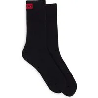 HUGO Businesssocken 2P RS LABEL CC W (Packung, 2-Paar, 2er) mit eingesticktem Markenlabel