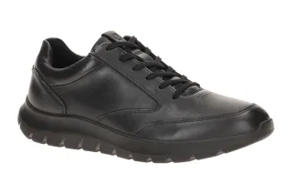 Ecco 57181401001 Herrenschuhe CITY STRIDE Schwarz Glattleder bequeme Halbschuhe