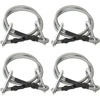vidaXL Markise Seile mit Karabiner 4 Stk. Gummi