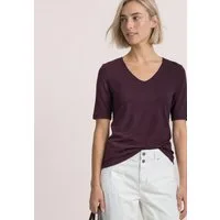 STREET ONE Kurzarmshirt Style Palmira mit tiefem Rundhalsausschnitt