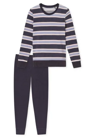 SCHIESSER - Schlafanzug lang indigo - Gr. - 50
