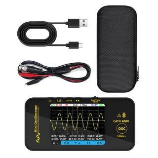 BSIDE Mini OT3 Oscilloscope 3.2" TFT Color Screen 10MHz Bandwidth Real-Time Sampling 48MSa/s Portable Handheld Oscillosc