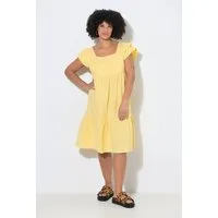 Angel of Style Jerseykleid Musselinkleid Carree-Ausschnitt Volants