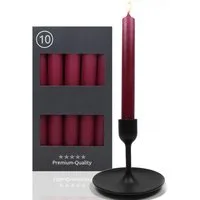 Candelo Tafelkerze 10er Set Tafelkerzen - Weinrot - 18,5cm 7,5 Std Brenndauer, 10er Set Tafelkerzen - 18,5cm 7,5 Std Brenndauer - Ohne Duft