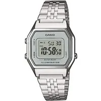 CASIO VINTAGE Chronograph LA680WEA-7EF, Quarzuhr, Armbanduhr, Damenuhr,Digitaluhr, Edelstahlarmband