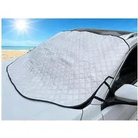 LuxusKollektion Frontscheibenabdeckung Sonnenschutz Frontscheibe Auto 5 Magneten UV Schutz M (147x116cm)