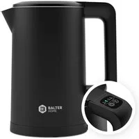 Balter Wasserkocher Wasserkocher WK-04-Touch-BL, 1.7 l, 1800 W, Temperatureinstellung, Doppelwanddesign, Berührungssicher