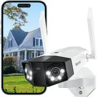 Reolink Überwachungskamera 16MP Wi-Fi 6 mit 180° Panoramablick (Außenbereich, Bewegungsspur,Farbnachtsicht mit Spotlight,2-Wege-Audio, IP67)