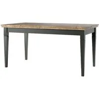 Lomadox Esstisch EPSOM-83, grün mit Lefkas Eiche Nb. 160/79/90 cm