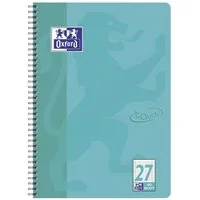 OXFORD Notizblock Collegeblock Touch Lin.27 - A4 80 Blatt 90 g/qm 4-fach Lochung aqua