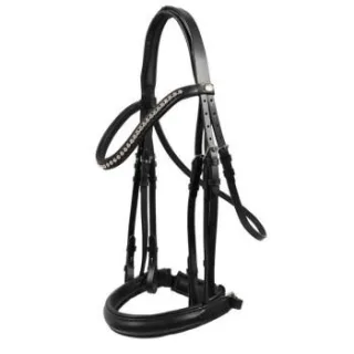 Hans Melzer Horse Equipment Hans Melzer Kandare Wiesbaden schwarz/silber VB/ COB (Vollblut)