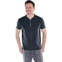 Engbers T-Shirt Herren Henley T-Shirt, Schwarz