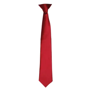 Premier Colours Herren Satin-Clip-Krawatte (Burgund)