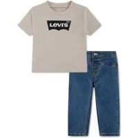 Levi's® Kids Shirt & Hose LVB CORE TEE & DENIM PANT SET (Set, 2-tlg., T-Shirt & Jeans) T-Shirt mit Logoprint