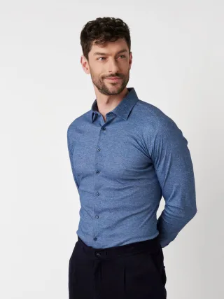 DESOTO - Casual Kent 1/1 blue twill - Gr. - XXL
