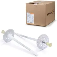 STRÜBER Schrauben- und Dübel-Set Dämmstoffdübel für WDVS - Schraubdübel mit Metalldorn und TX-Antrieb, WDVS, Dämmstoffdübel, Tellerdübel, Dübel, Schraubdübel, Metalldorn
