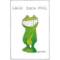 LuckyLinde Wanddekoobjekt Der Frosch - Lach doch mal (1 St), Exklusive JANOSCH Kindermotive, Stahlschild