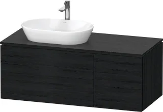 Duravit L-Cube Konsolenwaschtischunterbau wandhängend Eiche Schwarz Matt 1220x550x482 mm - LC4876016 LC4876016160000