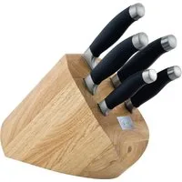 Carl Schmidt Sohn Messerblock SHIKOKU 6-teiliges Set, Edelstahl rostfrei (6tlg), mit Kullenschliff