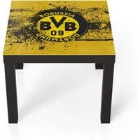 DEQORI Couchtisch 'Wappen Borussia Dortmund', Glas Beistelltisch Glastisch modern