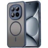 Wigento Handyhülle MagSafe für Xiaomi Redmi Note 15 Pro 5G Hybrid Kameraschutz Blau 6,67 Zoll, MagSafe-kompatibel, frosted Design, stoßfest