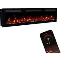 GLOW FIRE Elektrokamin Inside Wandkamin mit 3D Feuer und Heizung (Thermostat, 900- 1800 W), Elektrischer Stand-, Wand- oder Einbaukamin mit APP Steuerung, LED