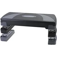 RAMROXX Stepper Fitness Stepboard Steppbrett Workout 3 Stufen Schwarz Grau 80x30cm