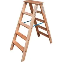 KRAUSE Doppelleiter STABILO, Holz, 2x5 Stufen, Arbeitshöhe ca. 245 cm
