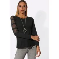 creation L T-Shirt Modal-Shirt Langarm