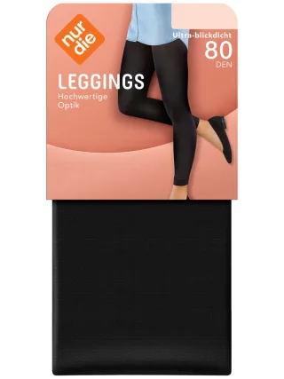 NUR DIE Damen Blickdichte Leggings 80 DEN