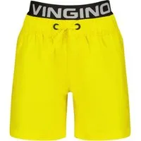 Vingino Badeshorts Jungen Badeshorts Neon Gelb mit Logo-Bund und Tunnelzug