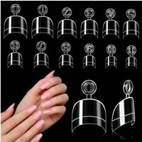 LuxusKollektion Kunstfingernägel Nägeltips 240 Set 12 Größen Acryl Oval Maniküre Rund