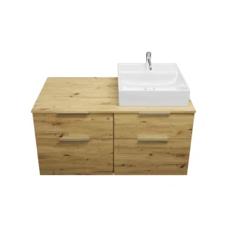 Burgbad Keramik Waschtisch-Set Eqio Eiche Dekor Urban/Alpinweiss, SGUS120RF5662C0001 SGUS120RF5662C0001