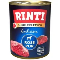 Rinti Singlefleisch Exclusive Ross Pur 800 g - 6 Stück, für: Hund