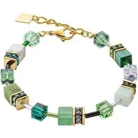 COEUR DE LION Armband Schmuck Edelstahl GeoCUBE® Iconic Precious Würfelkette, Made in Germany - mit Swarovski® Kristall, Strassstein, Schmucksteinen
